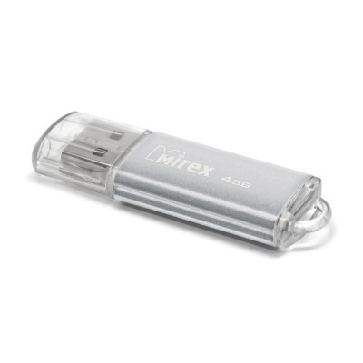 USB Флешка 4 Гб Mirex UNIT SILVER | USB 2.0 | серебро